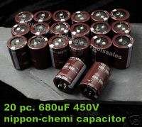 20pcs 680uF 450V nippon chemi capacitor TUBE AMP CAP  