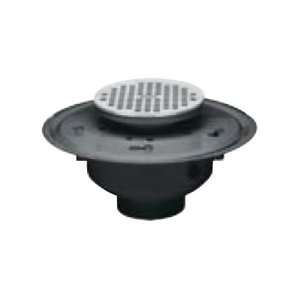   72116 PVC Adjustable Commercial Drain with 6 Inch SS Grate, 6 Inch