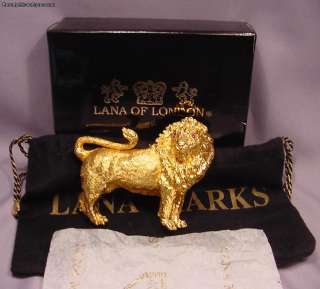   Lana of London Large Sterling Silver & Gold Lion Belt Buckle  
