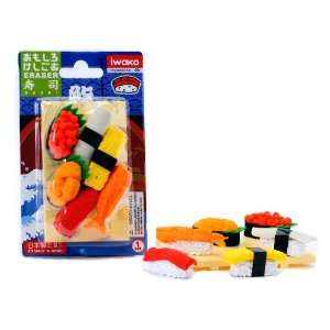  Iwako Japanese Eraser Set   Sushi Assortment Toys & Games