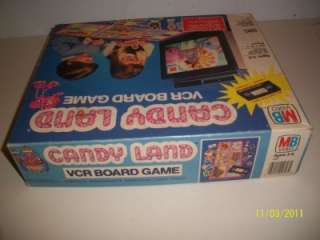 CANDY LAND VCR BOARD GAME, MILTON BRADLEY, 1986, RARE, VINTAGE,100% 