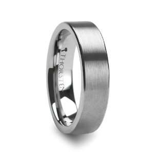  MERCURY Flat Brush Finish Tungsten Wedding Ring   6 mm 