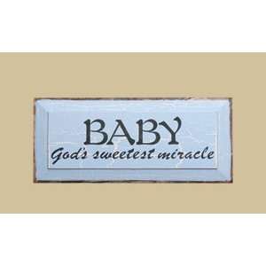  SaltBox Gifts K818GSM Baby God Sweetest Miracle Sign 