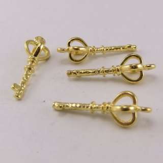 Gold Beautiful Crown Keys Charms/Pendants 50pcs 03093  