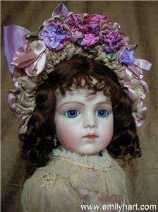 Bru jne 13 French Bebe porcelain doll by Emily Hart in Silk & Tambour 