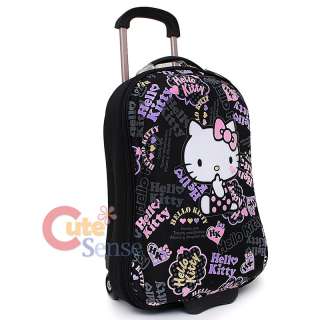 Hello Kitty Rolling Luggage ABS Trolley Bag 20 Hard Suit Case Black 