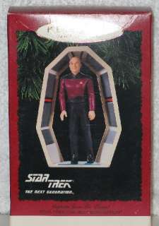 Star Trek TNG Captain Picard 1995 Christmas Ornament  