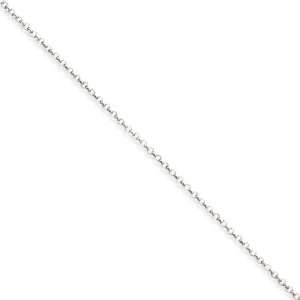  2 mm, Sterling Silver, Rolo Chain   16 inch Jewelry