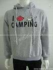 D2 Men I Love Camping Hooded Sweatshirt Grey sz L