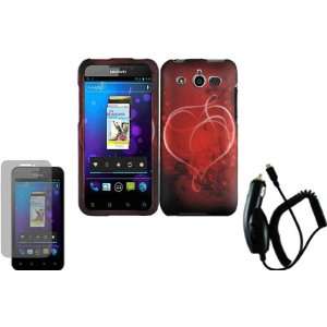  Heart On Stars S Shape TPU Case Cover+LCD Screen Protector 