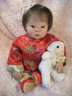   ASIAN CHINESE Reborn Ethnic Baby Girl Doll OOAK 3/4 Limbs OOAK  