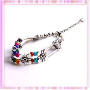   Cluster Colorful Bead Adjustable Buckle Bangle Bracelet P1116 Beauty