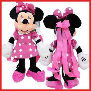 MINNIE MOUSE IN PINK PLUSH DOLL BACKPACK DISNEY LICENSED BRAND 
