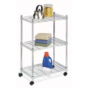  Chrome 3 Tier Rolling Cart by Whitmor