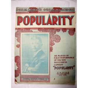  Yankee Doodle Popularity Sheet Music 1907 Geo M Cohans 
