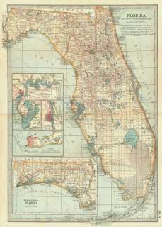  of map Florida; Inset map of Jacksonville and Vicinity, Key West 