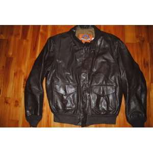   ISSUE   USAF COOPER TYPE A 2 BROWN LEATHER FLIGHT JACKET   SIZE 44 L