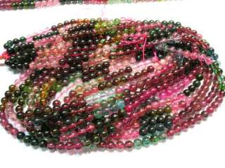 Multicolor Tourmaline 7mm round Loose Beads Strand A+  