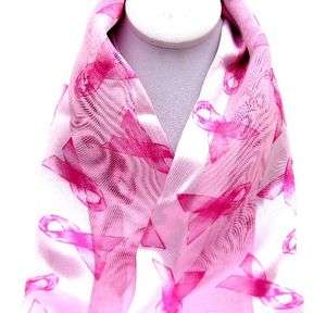 BREAST CANCER PINK RIBBON NECK Scarf 21X21 S10  