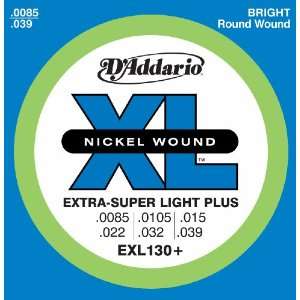   Guitar Strings, Extra Super Light Plus, 8.5 39 Musical Instruments