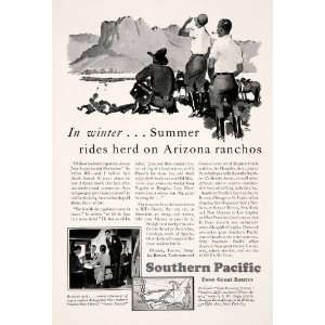  1929 Ad Southern Pacific Railway Train Arizona Ranchos 