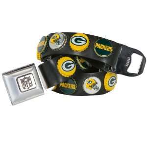  Green Bay Packers Bottle Cap Belt (Large, 37 39.5 