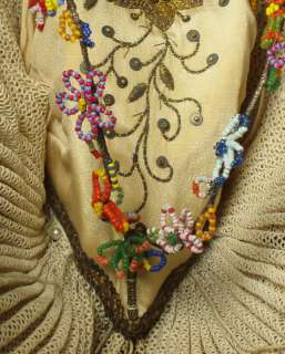   Costume Schwyz ethnic clothing silk embroidered headdress SWITZERLAND