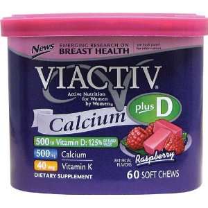  Viactiv Soft Calcium Chews for Women, Raspberry   60 Ea 