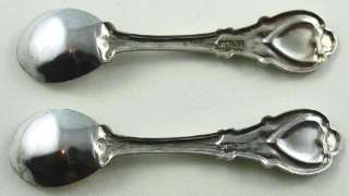 Pair of Vintage Sterling Silver Salt Spoons c. 1940s  
