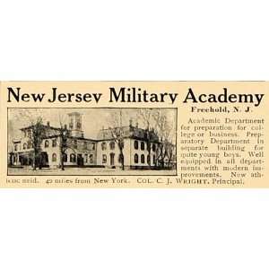  1913 Ad New Jersey Military Academy Freehold New Jersey 