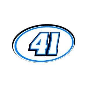 41 Number Jersey Nascar Racing   Blue   Window Bumper 