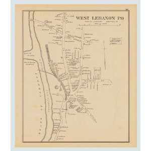  Original 1892 Antique Map Bundle of 4~ West Lebanon PO 