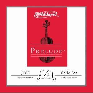  10 Prelude Cello 1/4 Scale Medium Tension Sets Musical 