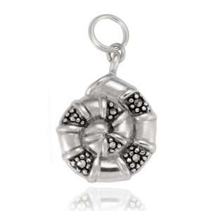  Sterling Silver Marcasite Snail Charm Jewelry