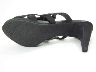 NEW J. RENEE Black BAJA Elastic Woven Strap Sandals 8.5  