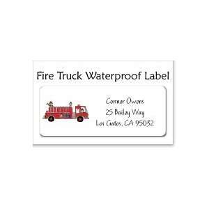  Fire Truck Waterproof Label