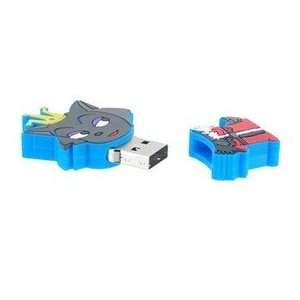  4GB Cartoon Wolf Mini Flash Drive (Blue) Electronics