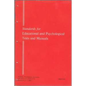  Standards for Educational and Psychological Tests and 
