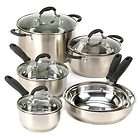 DELUXE COOKWARE COLLECTION Stainless Steel W glass Lids