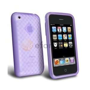    Patterned Rubber Case for Apple iPhone, Clear Purple Toys & Games