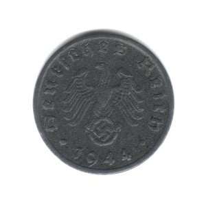  1944 E Germany Third Reich 10 Reichspfennig Coin KM#101 