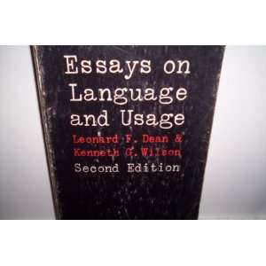  Essays on language and usage, Leonard Fellows Dean Books