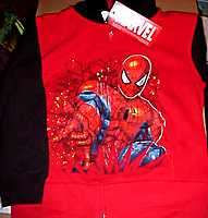 Marvel Spiderman Boys Zip Front Hoodie NWT Sz L (10/12)  