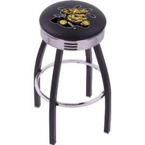  Wichita State University Steel Stool with 2.5 Ribbed 