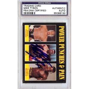  Mike Tyson Autographed Trading Card PSA/DNA Slabbed 