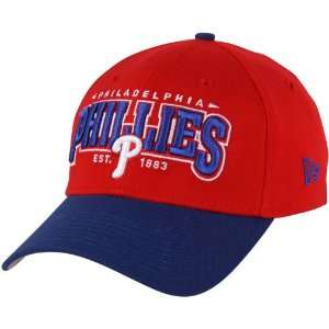   Phillies 39Thirty Retro Classic Flex Hat   Red/Royal Blue Sports
