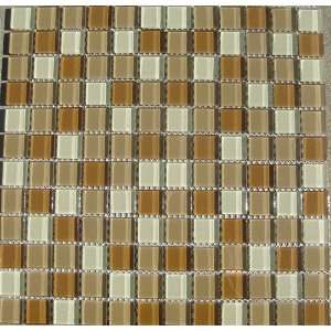  Lt Brown, Taupe and Beige Glass Mosaic Tile 10sqft/ One 