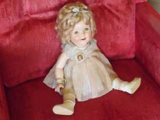 Antique Shirley Temple Doll 1934 Ideal Toy Used  