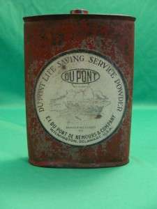 Vintage Dupont Life Saving Service Powder (Gun Powder) Tin  