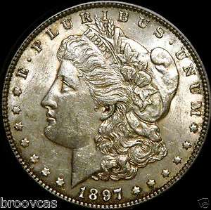 Morgan Silver Dollar 1897 P VAM 6A Near Date, Pitted Reverse, R3 TOP 